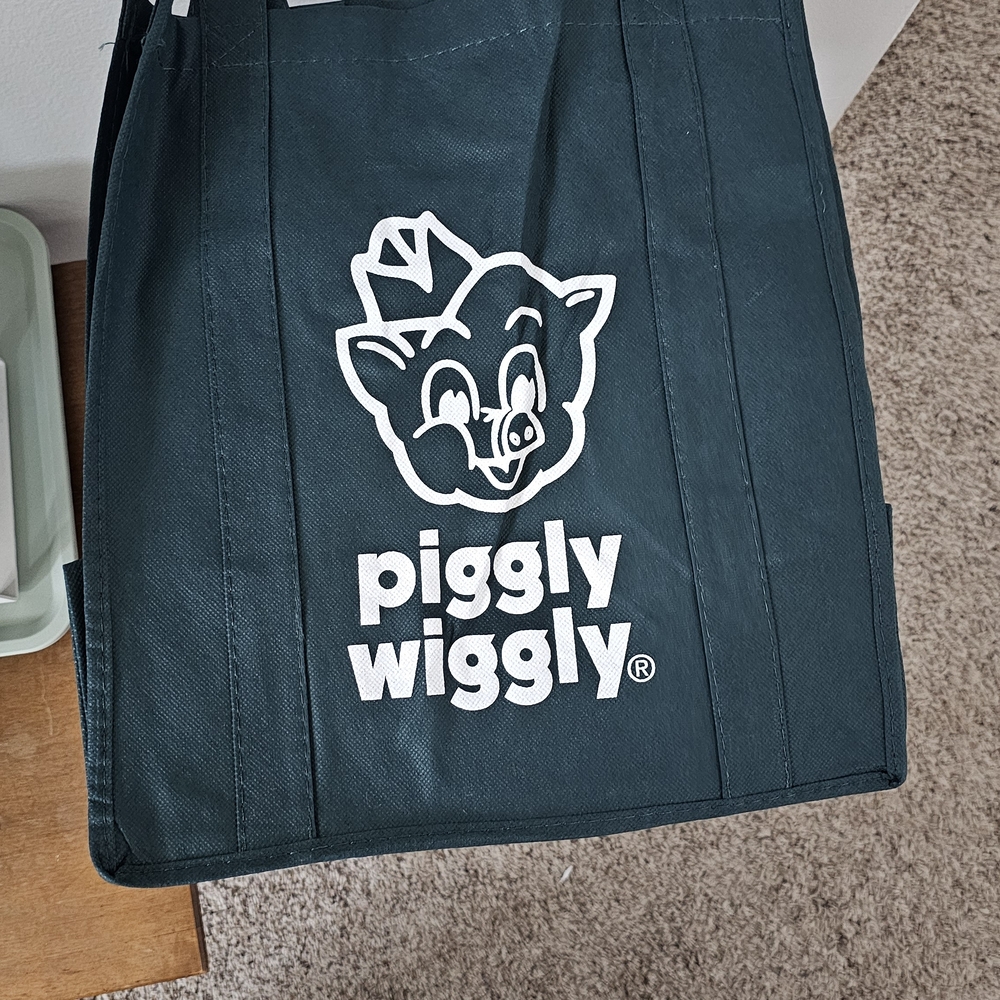 NWOT Two Piggly Wiggly Tshirts And Reusable Bag
